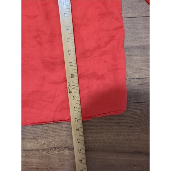 J Crew Womens Sz M/4P 3/4 Sleeve 100% Linen Top Shirt - Picture 6 of 10